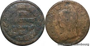 R9542 Très Rare Un Décime Dupré refrappage 2 Décimes an 8 AA Metz 1799 > Offer