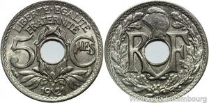 R9555 Rare 5 Centimes Lindauer 1921 BU UNC -> Make offer