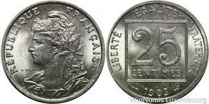 R9556 Rare 25 Centimes Patey 1903 1er Type BU UNC -> Make offer