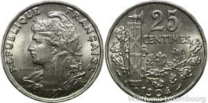 R9557 Rare 25 Centimes Patey 1903 2ème Type BU UNC -> Make offer