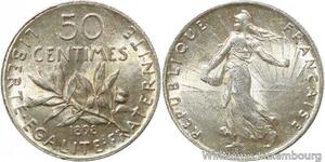 R9558 Rare 50 Centimes Semeuse Argent 1898 BU UNC -> Make offer