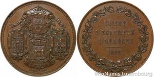 R9580 Médaille Caisse Escompte Orléans sous Napoléon III 1856 SUP ->Make offer