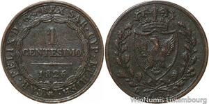 R9647 Italy Sardinia 1 Centesimo Carlo Felice 1826 P Turin -> Make Offer