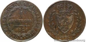 R9651 Italy Sardinia 1 Centesimo Carlo Felice 1826 P Turin -> Make Offer