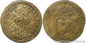 R9669 Jeton Ecu de France Louis XIV 1638 1715 Nuremberg Conrad Lauffer -> Offer