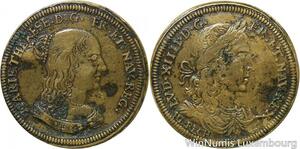 R9680 Jeton Mariage Louis XIV Marie Therese Autriche 1660 Nuremberg Hans Lauffer