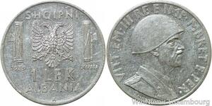 R9684 Albania Savoia Lek Vittorio Emanuele III Italian Occupation 1939 R Roma AU