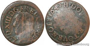 R9717 Double Tournois Louis XIII 1642 H La Rochelle Type Warin -> Make Offer