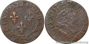 R9719 Double Tournois Louis XIII buste juvenile col fraisé 1631 A Paris -> Offer