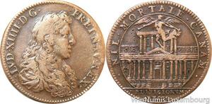 R9735 Jeton Louis XIV La façade du Louvre Paris Museum 1665 -> Make Offer
