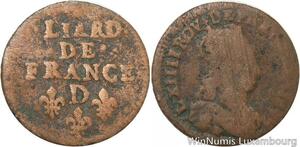 R9742 Liard de France Louis XIV Buste Juvénile 1657 D Vimy -> Make Offer