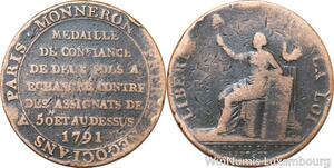 R9759 Constitution 2 Sols Monneron an 3 1791 Soho Birmingham -> Make Offer