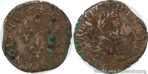 R9769 Double Tournois Henri III 1586 G Poitiers -> Make Offer