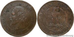 R9809 2 Centimes Napoleon III 1854 BB Strasbourg -> Make Offer
