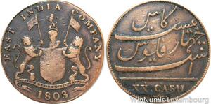 R9825 British India Madras Presidency 20 Cash 1803 -> Make Offer