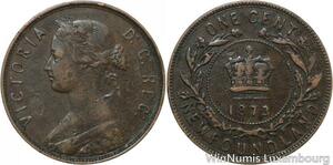 R9837 Canada Newfoundland One Cent Victoria 1873 -> Make Offer