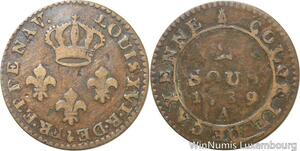 R9844 Faux Epoque French Guiana 2 Sous Louis XVI Colonie Cayenne 1789 A Paris