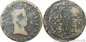 R9895 Spain 8 Maravedis Fernando VII 1823 Pamplona -> Make Offer