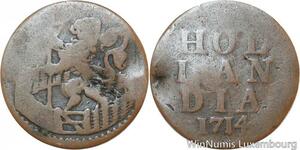 R9912 Netherlands Holland Duit Lion 1714 -> Make Offer