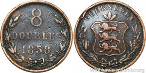 R9942 Guernsey 8 Doubles 1858 -> Make Offer