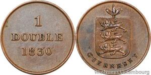 R9943 Rare Guernsey 1 Double 1830 UNC -> Make offer