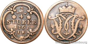 R9953 German States Koln 1/4 Stüber Maximilian Friedrich 1767 EG IK ->Make Offer