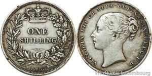 R9978 United Kingdom Shilling Victoria 1853 Silver -> Make Offer