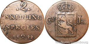 R9979 Norway 2 Skilling Species Carl XIV 1822 -> Make Offer