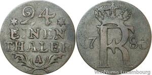 R9980 Germany Prussia 1/24 Thaler Friedrich II 1783 A Silver -> Make Offer