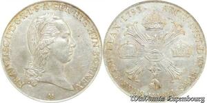 S1096 Rare Italy Habsburg Kronenthaler 1793 Milan PCGS AU58 Lustre -> Make offer