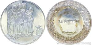 S1265 Médaille La Visitation Rembrandt 1648 Silver 950/1000 Proof -> Make offer