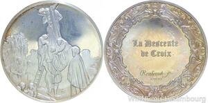 S1266 Médaille La Descente de Croix Rembrandt 1633 Silver 950/1000 Proof