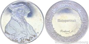 S1272 Médaille Autoportrait Rembrandt 1640 Silver 950/1000 Proof -> Make offer