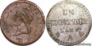 S5441 Rare France 1 Centime Dupré An 6 A Paris SUP - Faire Offre