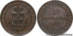 S5508 Toscane Toscana Italy 5 Centesimi Vittorio Emanuele 1859 - Faire Offre