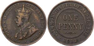 O2676 Australia One Penny George V 1911 ->Make offer