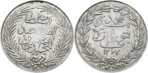 O2716 Very Rare !! 3 Riyal 1272 H 1856 Tûnis Abdul Medjid Superbe ->Make offer