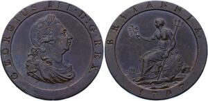 O2759 Great Britain Penny George III 1797 AU !! ->Make offer