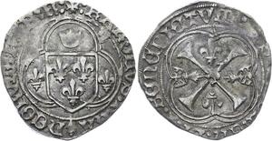 O2794 Rare Blanc Charles VIII Couronne Bretagne Rennes Argent ->M offre