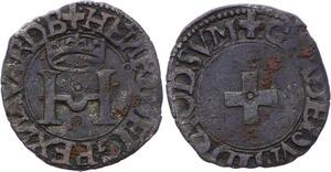 O2808 Navarre Liard à la Croisette Henri d'Albret 1516-1555  ->Make offer