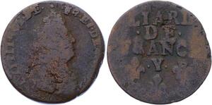 O2819 Rare R3 Liard de France Louis XIV 1699 Y Bourges ->Make offer