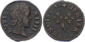 O2833 2 Deniers Louis XIV 1649/8 ->Make offer