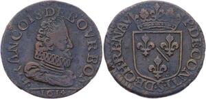 O2856 Rare !! Château-Regnault Liard François de Bourbon 3e type 1614