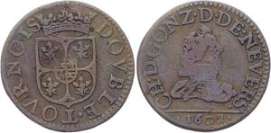 O2873 Charleville Double Tournois Charles Ier de Gonzague 3e type 1608