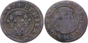 O2875 Dombes Denier Tournois Gaston d'Orléans 7e type 1649 Trévoux ->Make offer