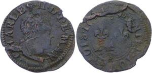 O2881 Charleville Denier Tournois  Charles II Gonzague 1654 Charleville