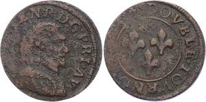 O2882 Inedit Orange Double Tournois Frédéric-Henri de Nassau date inédite 1644