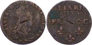 O2893 Rare R3 Arches Charleville Liard Charles de Gonzague 1655 ->Make offer