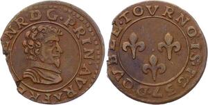 O2905 Rare R2 Orange Double Tournois Frédéric-Henri Nassau 1637 Orange SUP