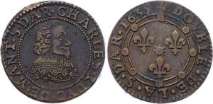 O2917 Tres Rare Charleville Double Tournois Charles Gonzague  1635 SPL ->M offer